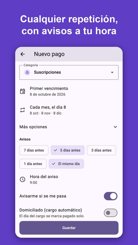 Pagado: recibos y facturas
